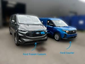 Ford transit custom et ford courier nouveau modèle 2024 aménagement 